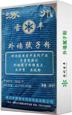 Water-resistant putty powder for exterior walls