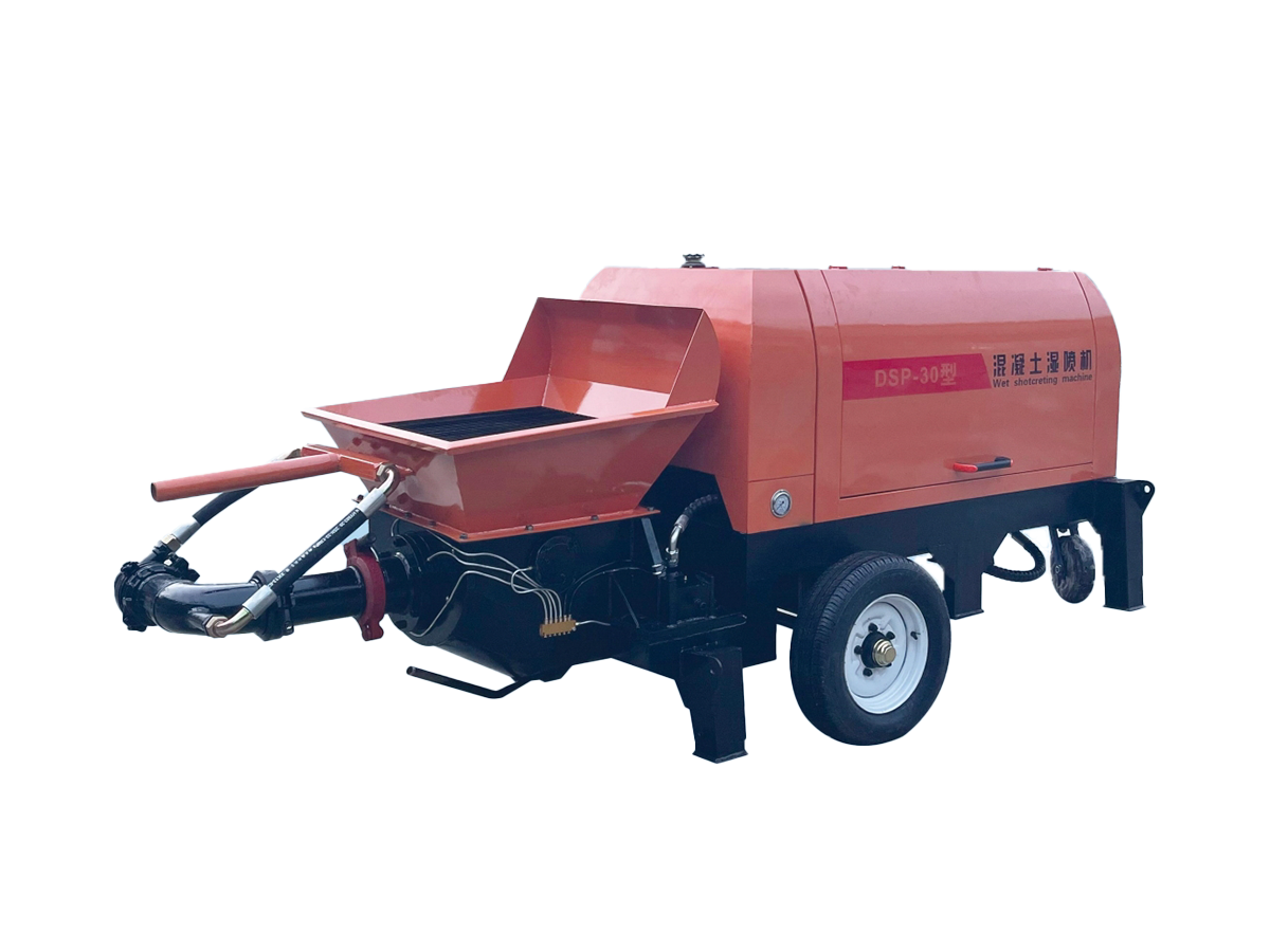 Fully hydraulic concrete spraying machine