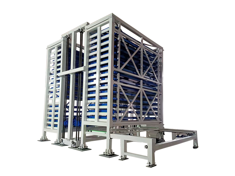 Double tower plate intelligent material warehouse