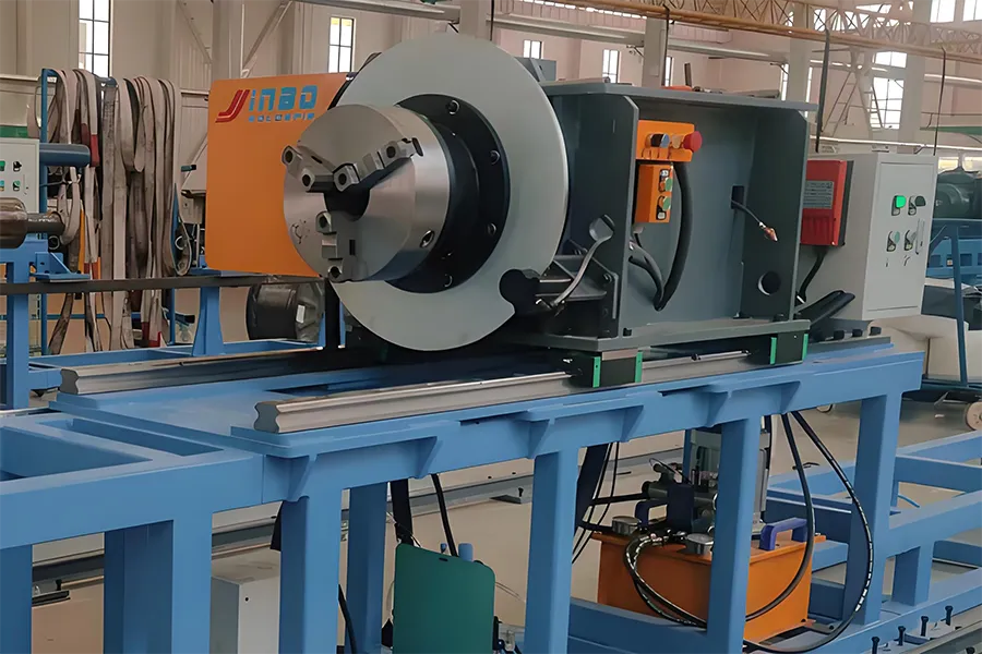 Horizontal pipe forming machine for suction and discharge pipes and industrial pipes