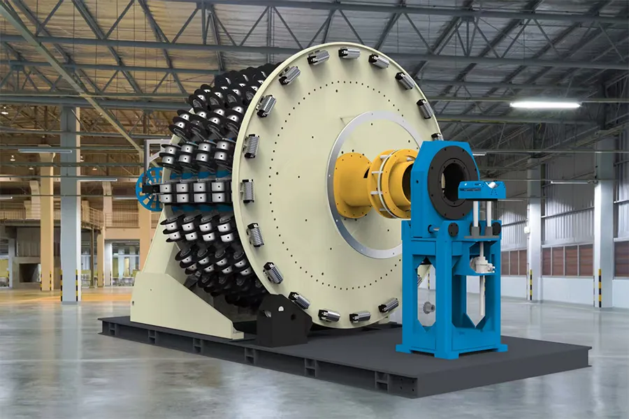 Special winding machine for oil drilling pipe and fracturing pipe2