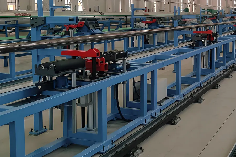 Horizontal pipe forming machine for suction and discharge pipes and industrial pipes1