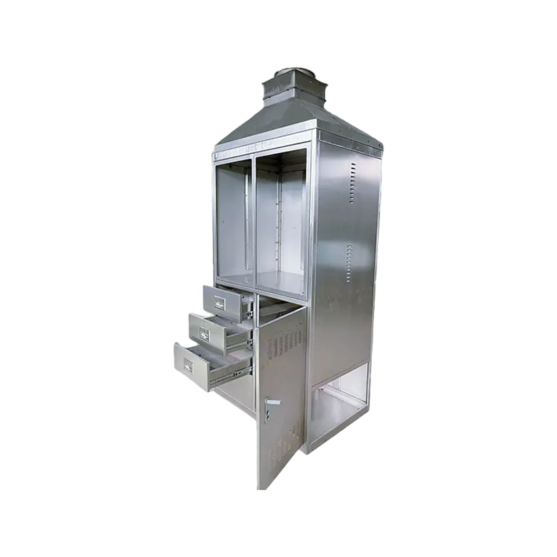Fire extinguishing test cabinet