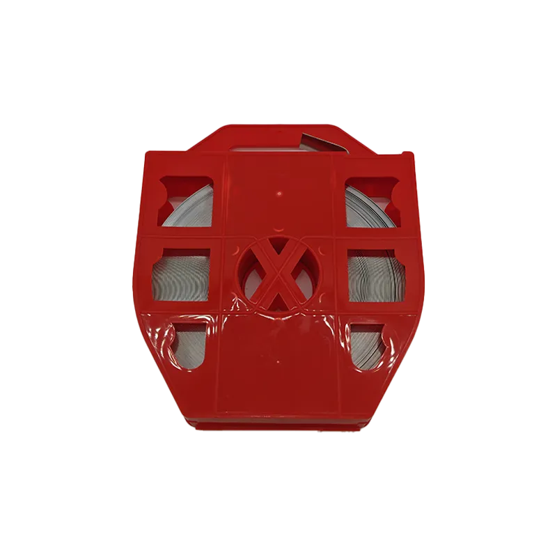 Plastic box steel belt