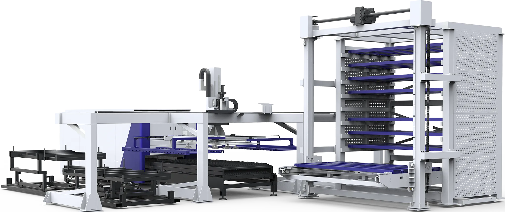 Almacén automatizado de material de placas multicapa (tipo descarga lateral de precarga)