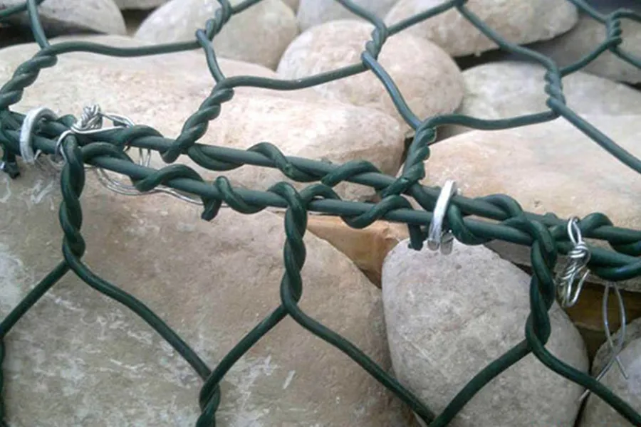 Plastic coated gabion