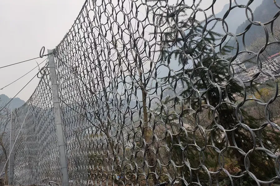 Slope protection net