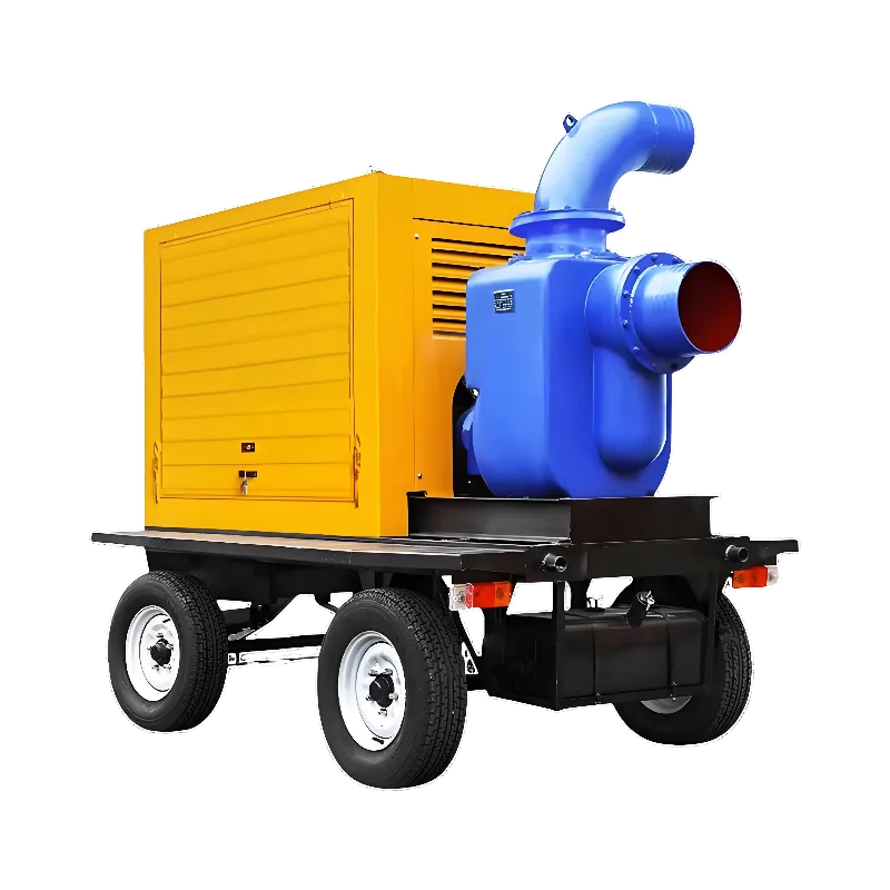 Mobile diesel sewage pump