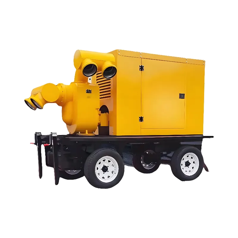 Mobile diesel sewage pump2