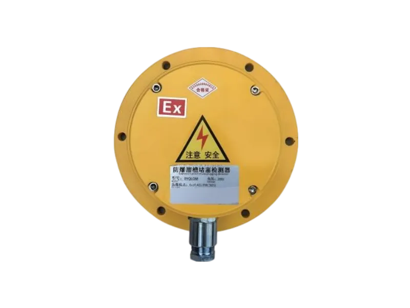 Explosion-proof chute blockage detector