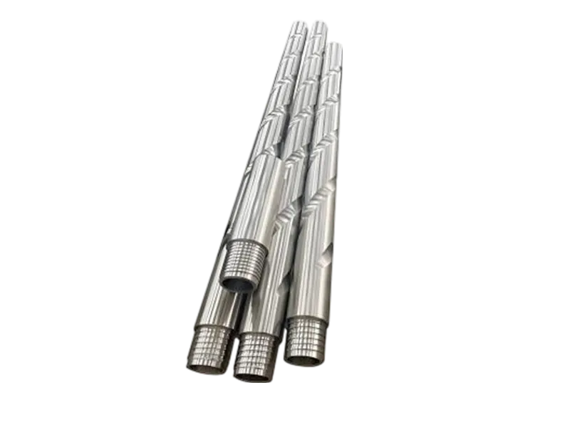 Grooved non-magnetic drill rod