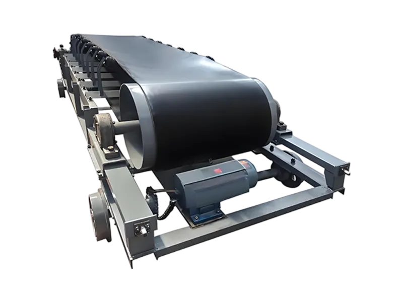 Reversible siloed belt conveyor