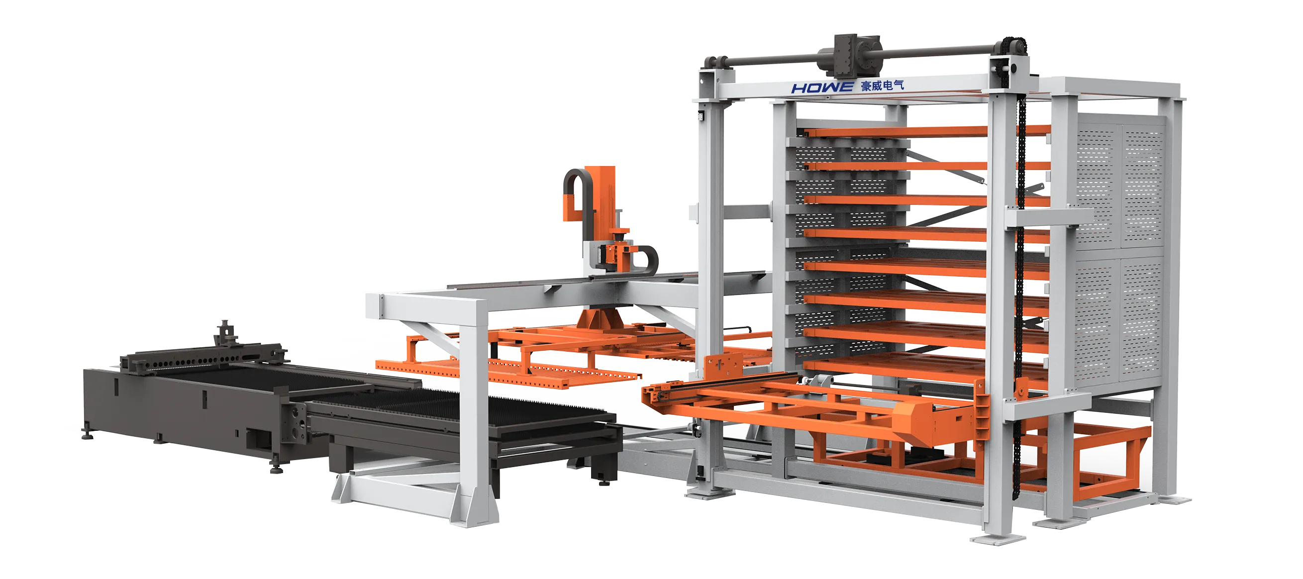 Multi-layer plate automated material storage (side discharge type)