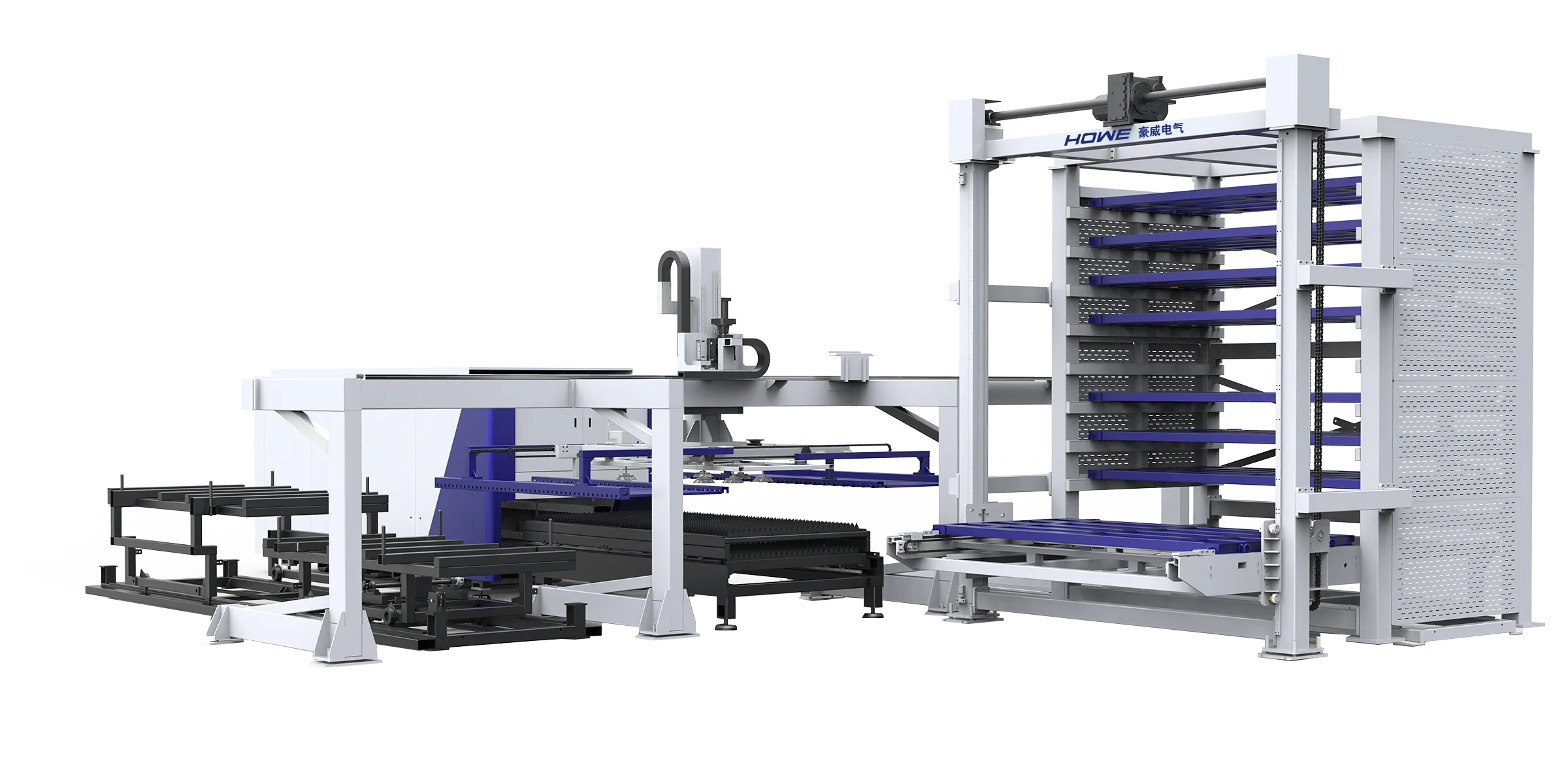 Multi-layer plate automated material warehouse (pre-loading side discharge type)