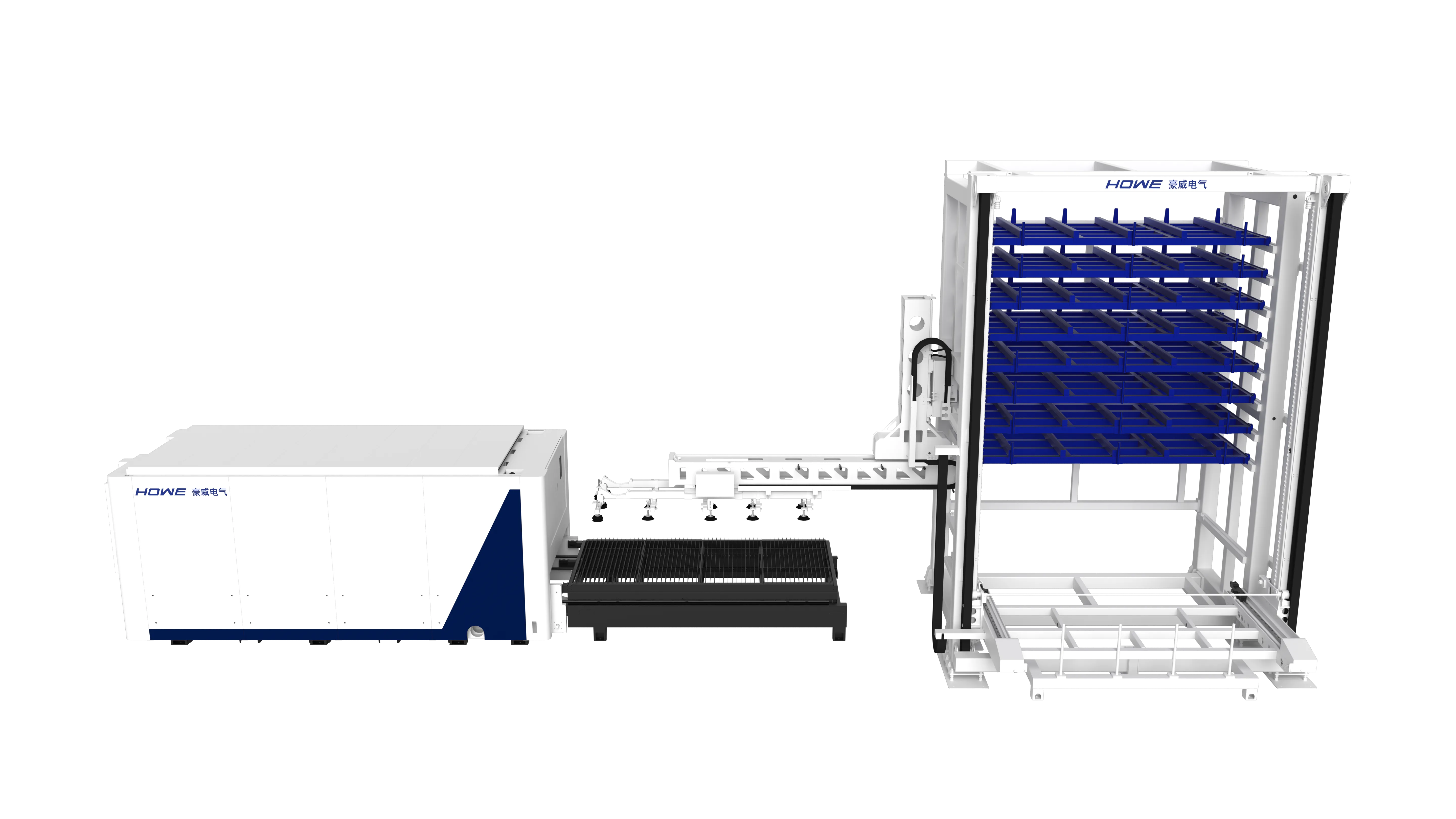 多层板材自动化料库（集成上料机械手式）