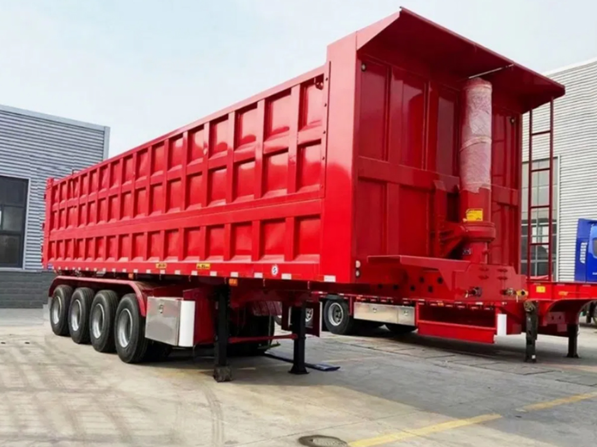 Rear-tipping semi-trailer