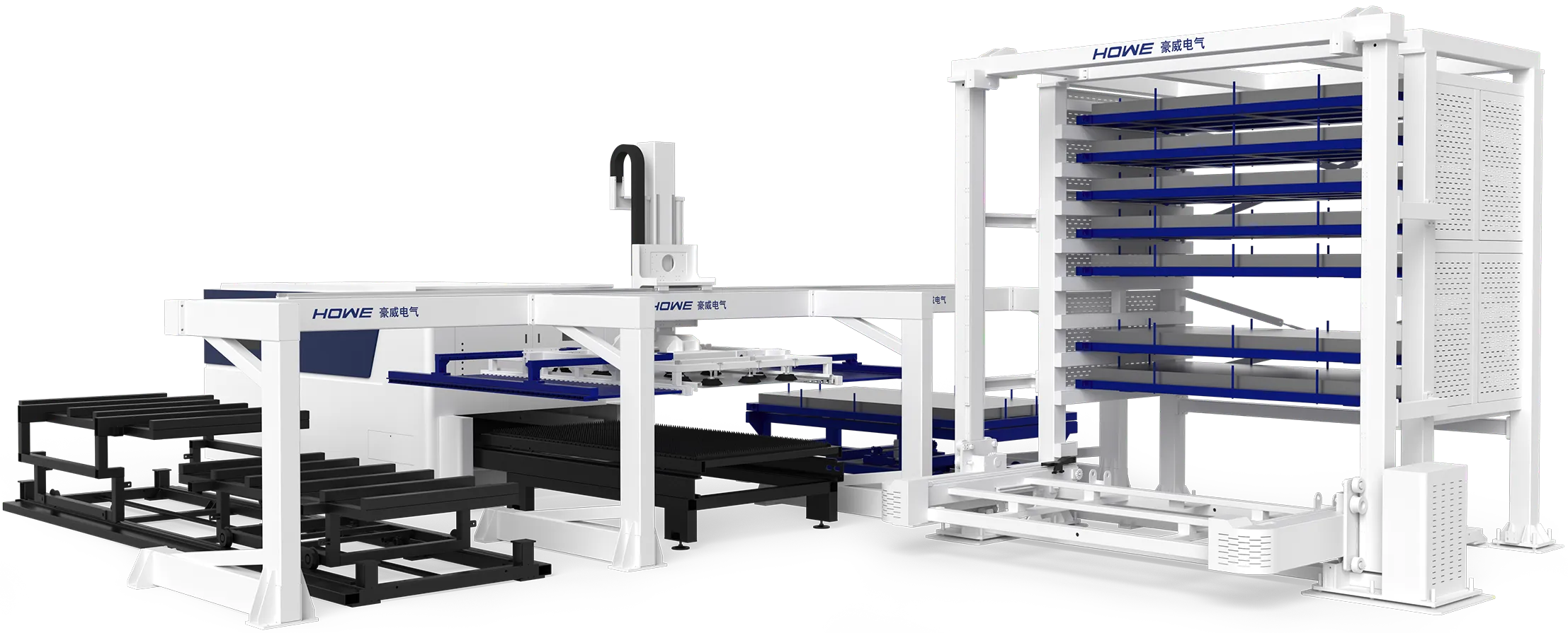Fully automated sheet production line with a 1-to-1 material storage system