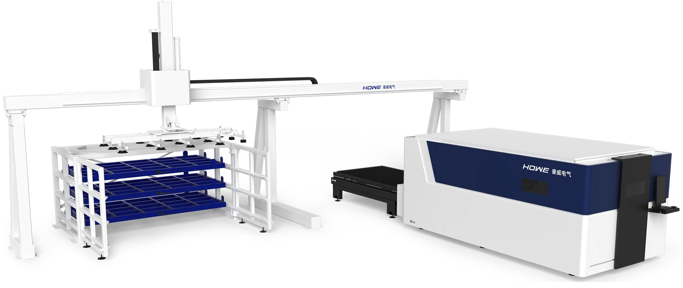 Drawer-style material storage and sheet processing production line