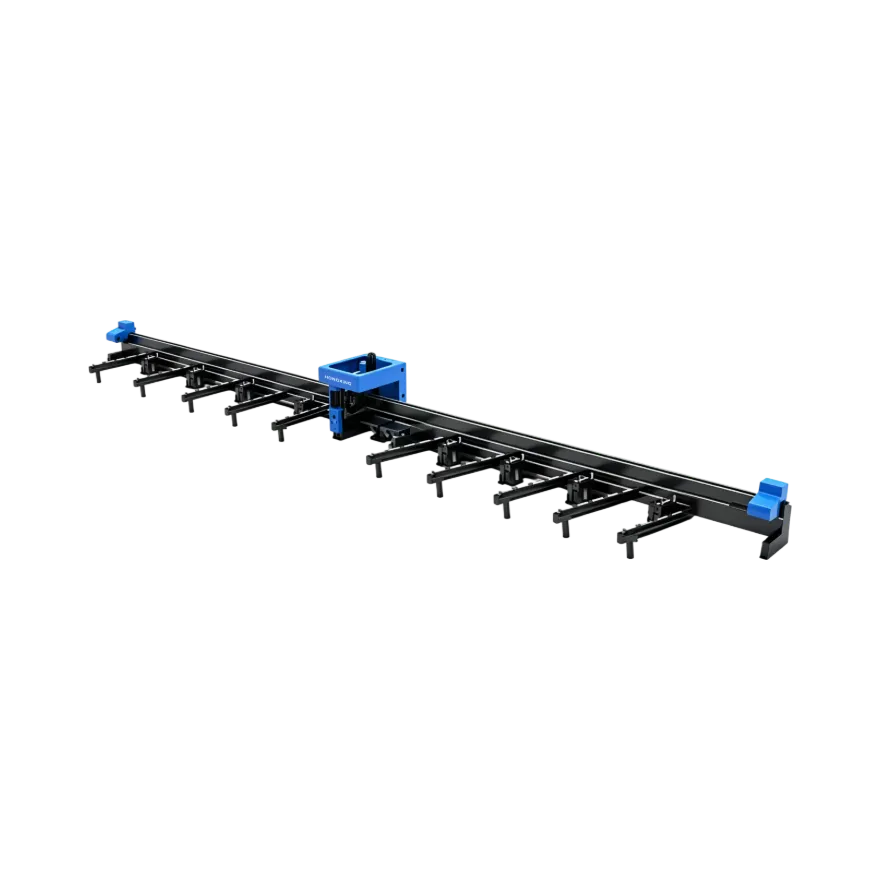 Three-chuck tube cutting machine