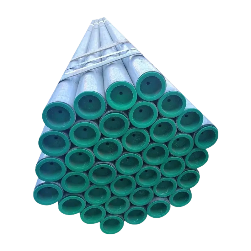 Plastic-lined galvanized steel pipe