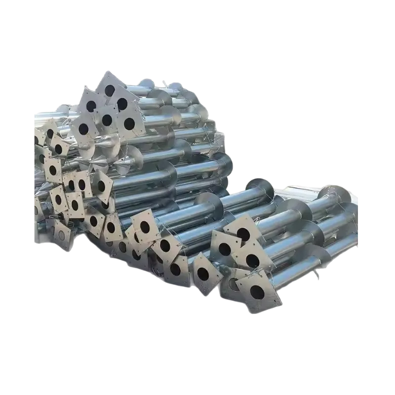 Photovoltaic helical ground piles